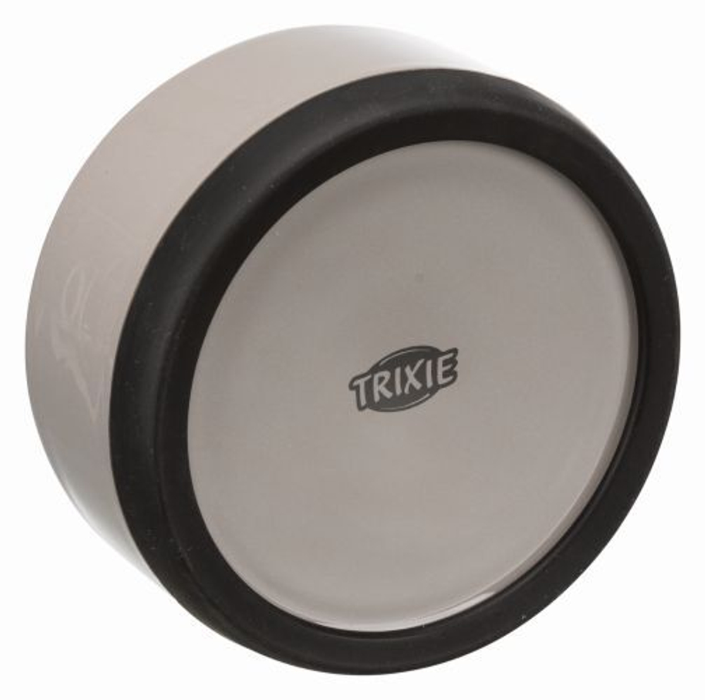 Trixie Миска керамическая на резинке, 0.4л/12см, серый