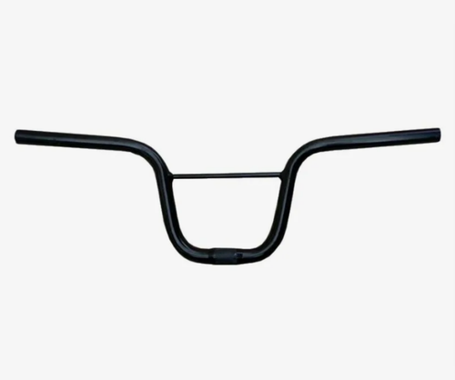 Руль стальной  с перекладиной без рукояток, диаметр посадочный 25,4 мм , диаметр под рукоятки 22 мм, черный