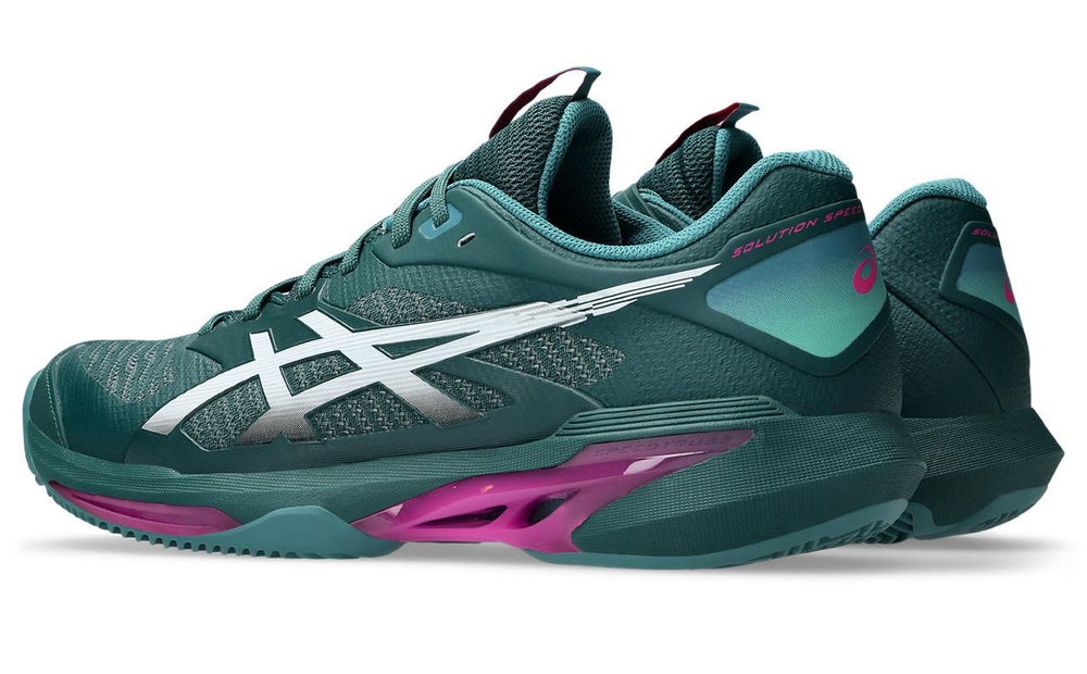 Мужские кроссовки теннисные Asics Solution Speed FF 4 Clay - dark neptune/white