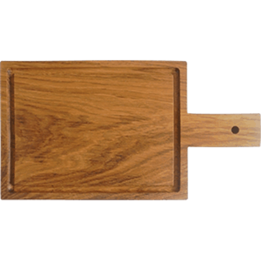 Доска для подачи с ручкой(11см) с выемкой;дуб;H=25,L=270,B=200мм