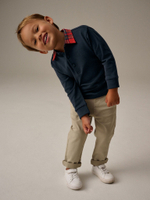 Поло с длинным рукавом для мальчика Next B26-460, Темно-синий