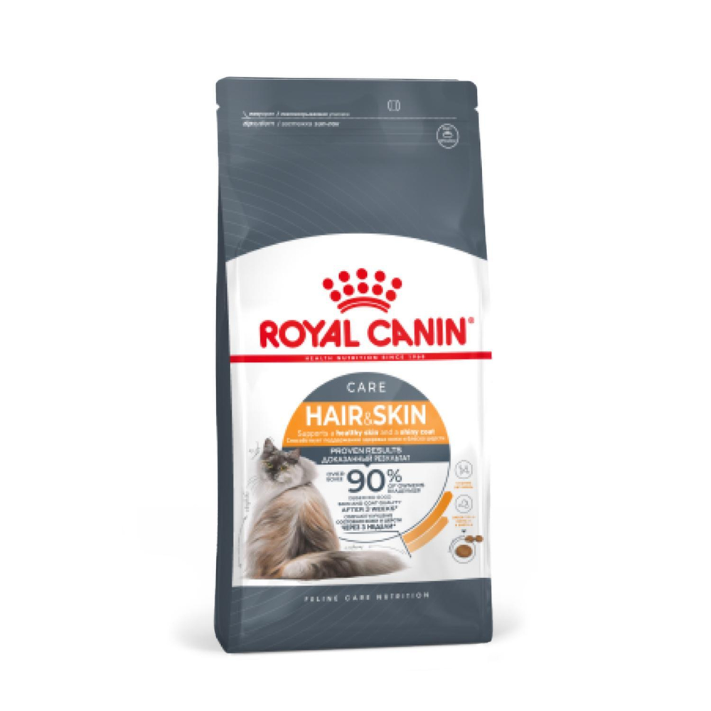 Royal Canin Hair&Skin Care Корм сухой для взрослых кошек для поддержания здоровья кожи и шерсти 0,4 кг