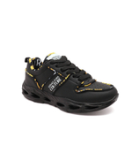 Кожаные кроссовки Versace Jeans Couture - черный(74VA3SS1ZP214)