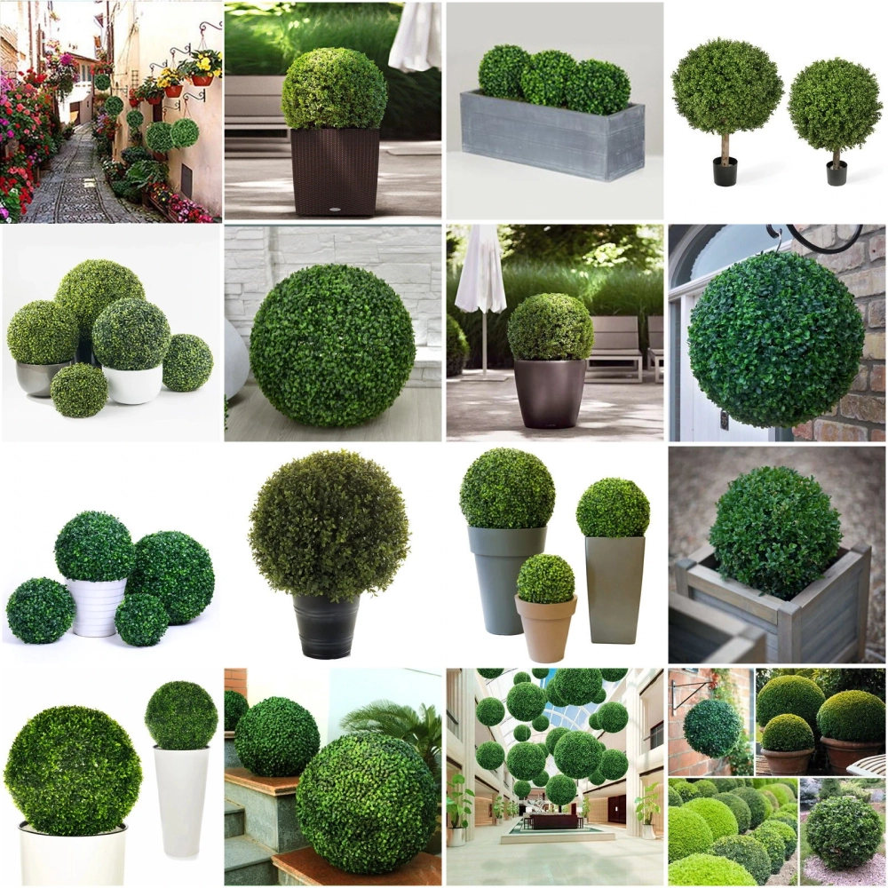 Искусственное растение шар «Самшит» темно-зеленый D-13см Ultramarine