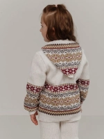 Кофта вязаная на молнии с капюшоном и карманом