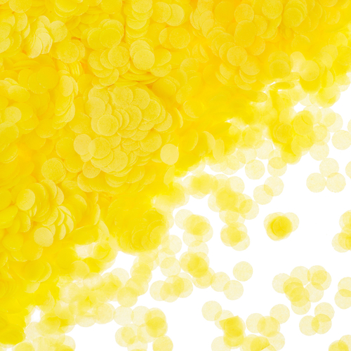 Конфетти 1 см круг Желтый, тишью, 50 гр ВВ