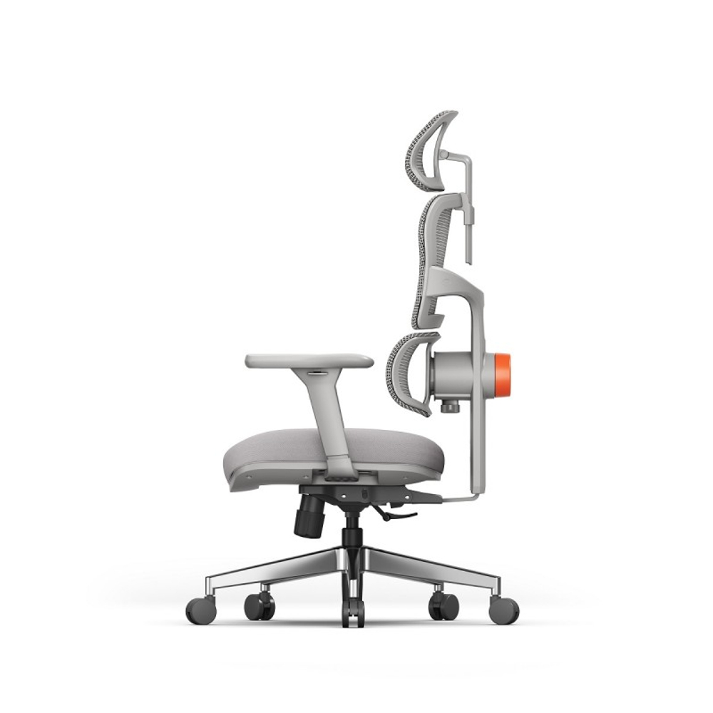 Эргономичное компьютерное кресло FoxGear NETZ модель XO - office edition, серый (FG-NETZ-XO-GY)