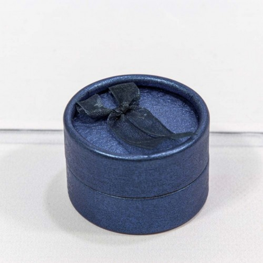 Коробка Ювелирная 5х3 см с бантом (Синий)