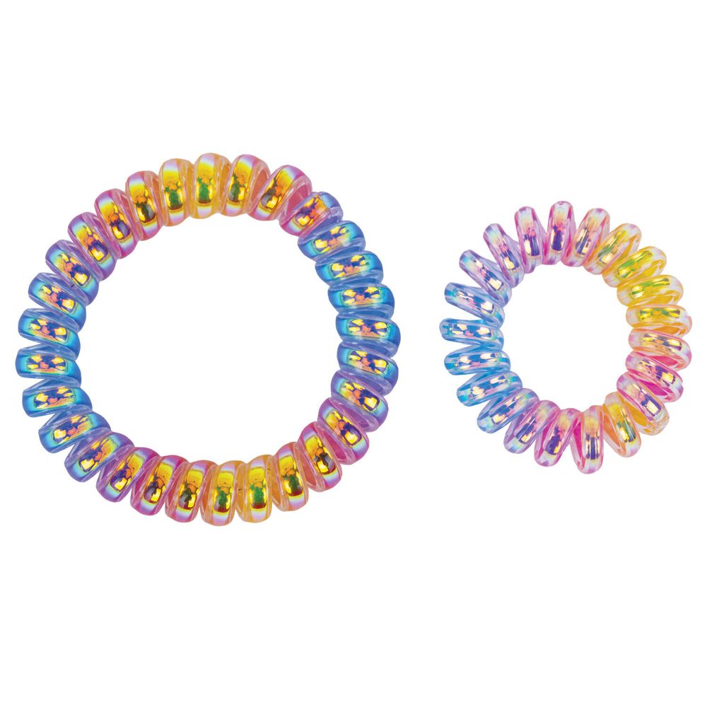 Резинки для волос НАБОР 2 шт., диаметр 5,8 и 4 см, пружинка, разноцветные, MONTE VITA, 457063