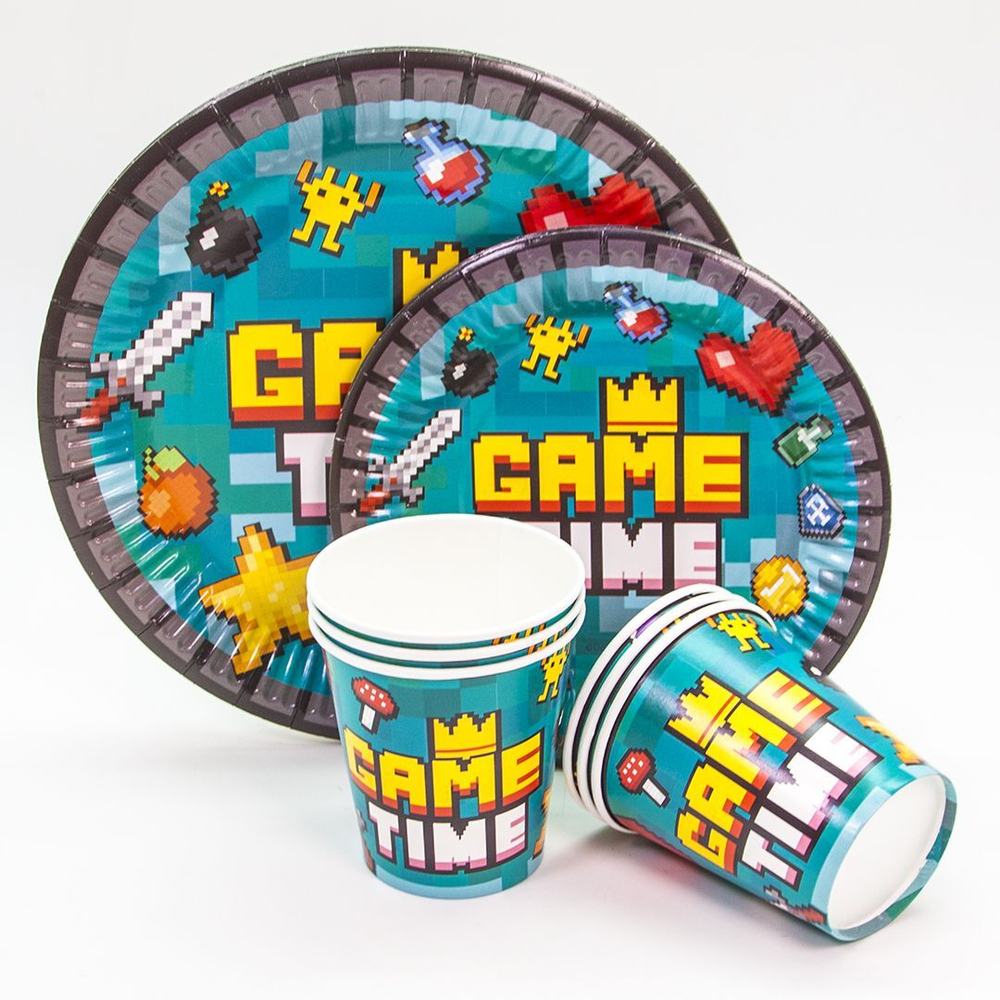 Стаканы (250 мл) Game Time, Пиксели, 6 шт.