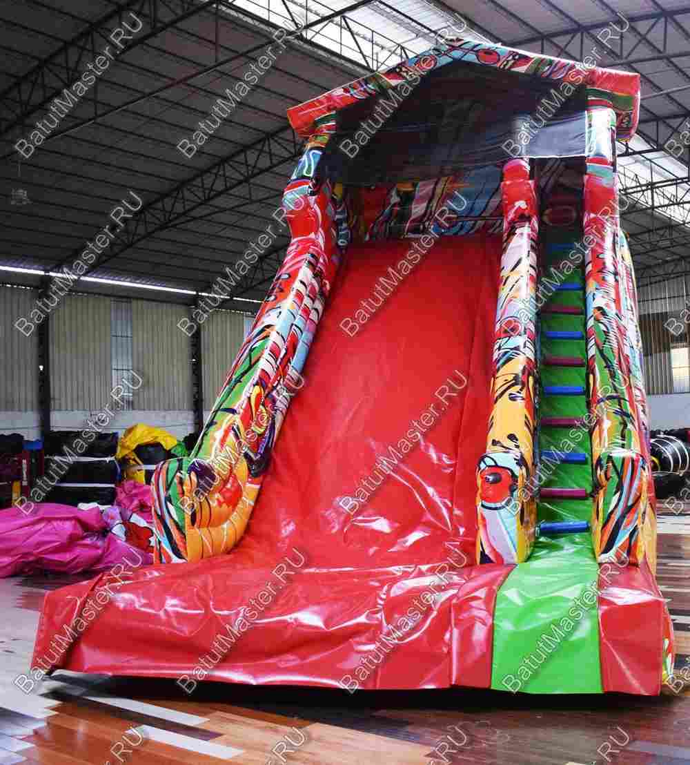 Надувная горка "Граффити", 8*4*7 м