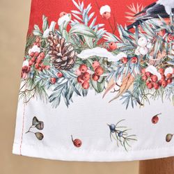 ФАРТУК "МОРОЗКО.СНЕГИРИ",70х80СМ 100%ХЛОПОК ,ТВИЛ