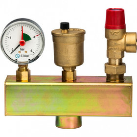 Группа безопасности котла Stout 1" (до 50 кВт) (без теплоизоляции) (503.525)