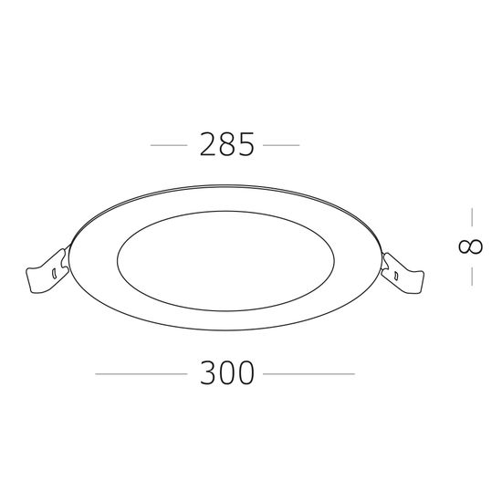 ST209.538.24 Св-к встр. Белый LED 1*24W 3000K 1 728Lm Ra80 110° IP20 D300xH8 90-265V Встраиваемые светильники