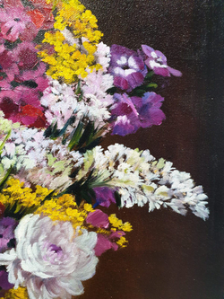 Букет цветов и фруктов