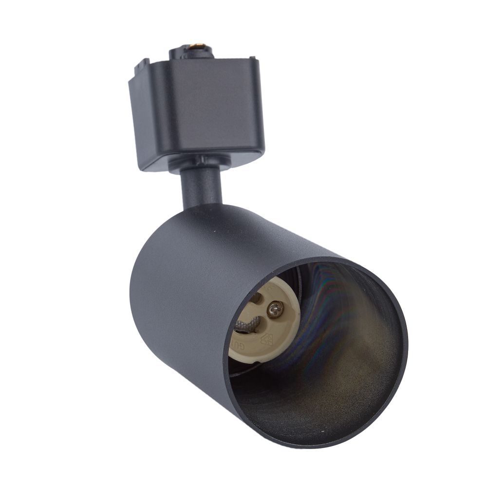 UBL-Q324 GU10 BLACK Светильник-прожектор трековый. Под лампу GU10. Корпус черный. ТМ Volpe