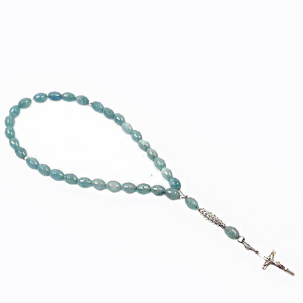Четки "Христианские" аквамарин