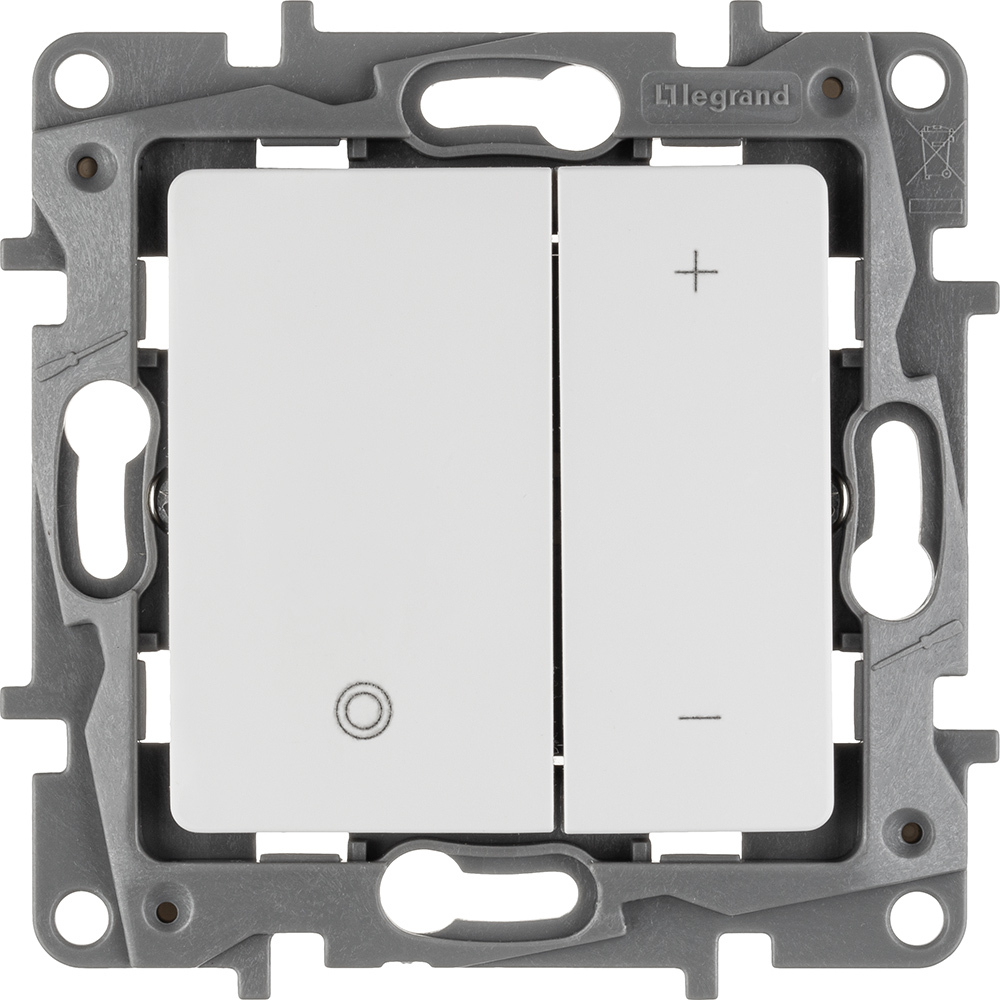 Диммер нажимной универсальный LED 400Вт без нейтрали - белый ETIKA Legrand