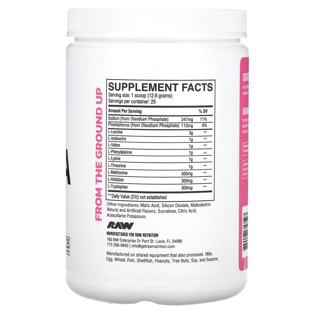 Raw Nutrition, EAA, арбуз, 315 г (11,11 унции)