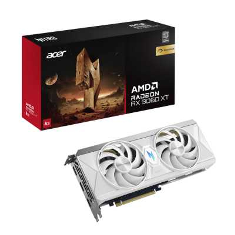 Видеокарта Acer AMD Radeon RX 9060 XT Nitro White OC 8GB DP.Z4UWW.P02