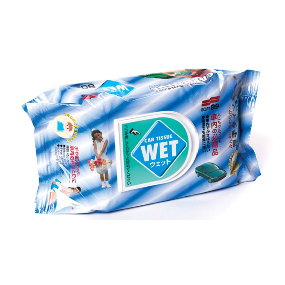 Soft99 Салфетки влажные универсальные Soft99 Wet Tissue, 80шт