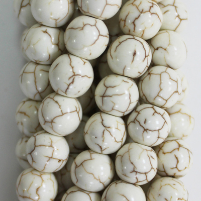 Бирюза белая синтетическая бусины 4мм 6мм 8мм 10мм