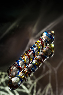 Двусторонний фаллоимитатор Sexus Glass, стекло, прозрачный, 19,5 см