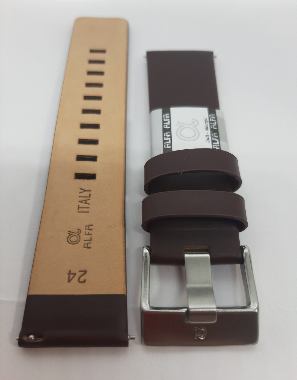 X3987A Ремень для часов из натуральной кожи ХРОМ