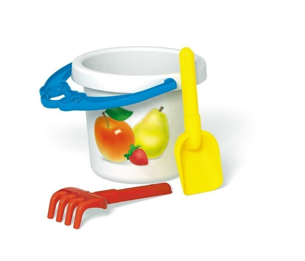 Песочный набор №122 (ведро 0,8л.термо, совок 19см. грабли 19см. 2 форм.) (Стеллар)