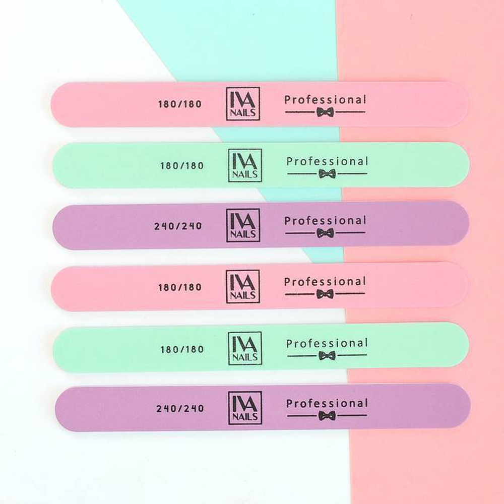 Пилка "Цветная-розовая" 180_180 IVA NAILS