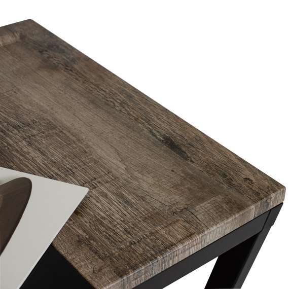 Стол журнальный BeautyStyle 31 дуб крымский состаренный/венге/стекло черное