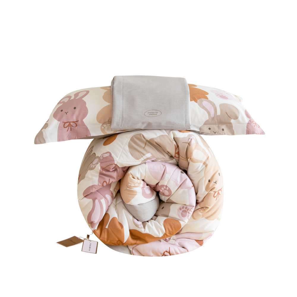 Комплект постельного белья Сатин с Одеялом Young 100% хлопок на резинке OBKR022