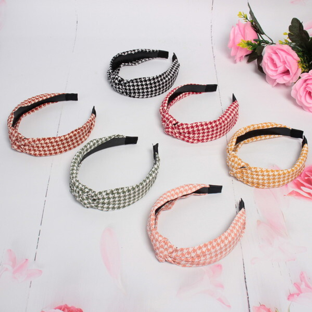 Ободок для волос «Angelica-Couture», ширина 2,8см, микс 6 цветов