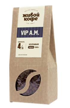 Живой Кофе Эспрессо ВИП А.М. / Espresso VIP A.M. 200 г