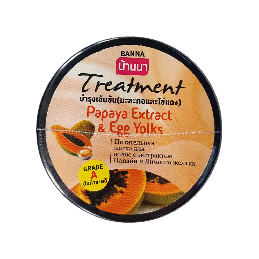 Маска для волос Banna Papaya Extract and Egg Yolks Папайя и Яичные желтки Hair Mask 300 мл