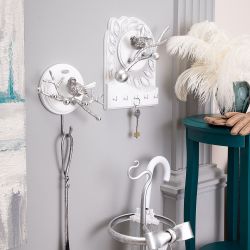 Полка-ключница Терра Бранч Айс Античное Серебро