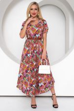 Платье Рада (розовый/принт) Р11-1166/2 Nikol (Акция)