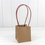 Пакет подарочный 15х13х13 Ваза для цветов (Крафт)