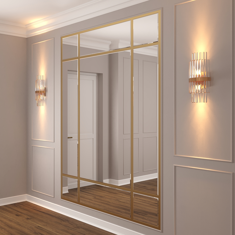 Зеркальное панно Золотая геометрия