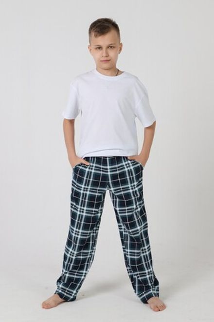 Брюки для мальчика Патрик-1 Виотекс КЛЕТКА ПЕТРОЛЬ