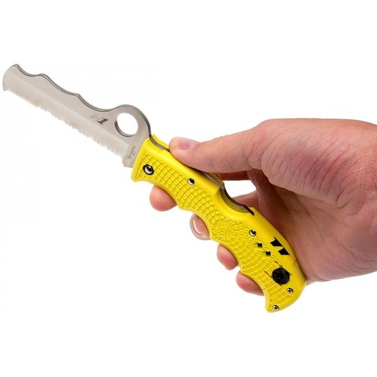 Складной нож Spyderco Assist Salt 79PSYL c клинком из стали H1, рукоять FRN