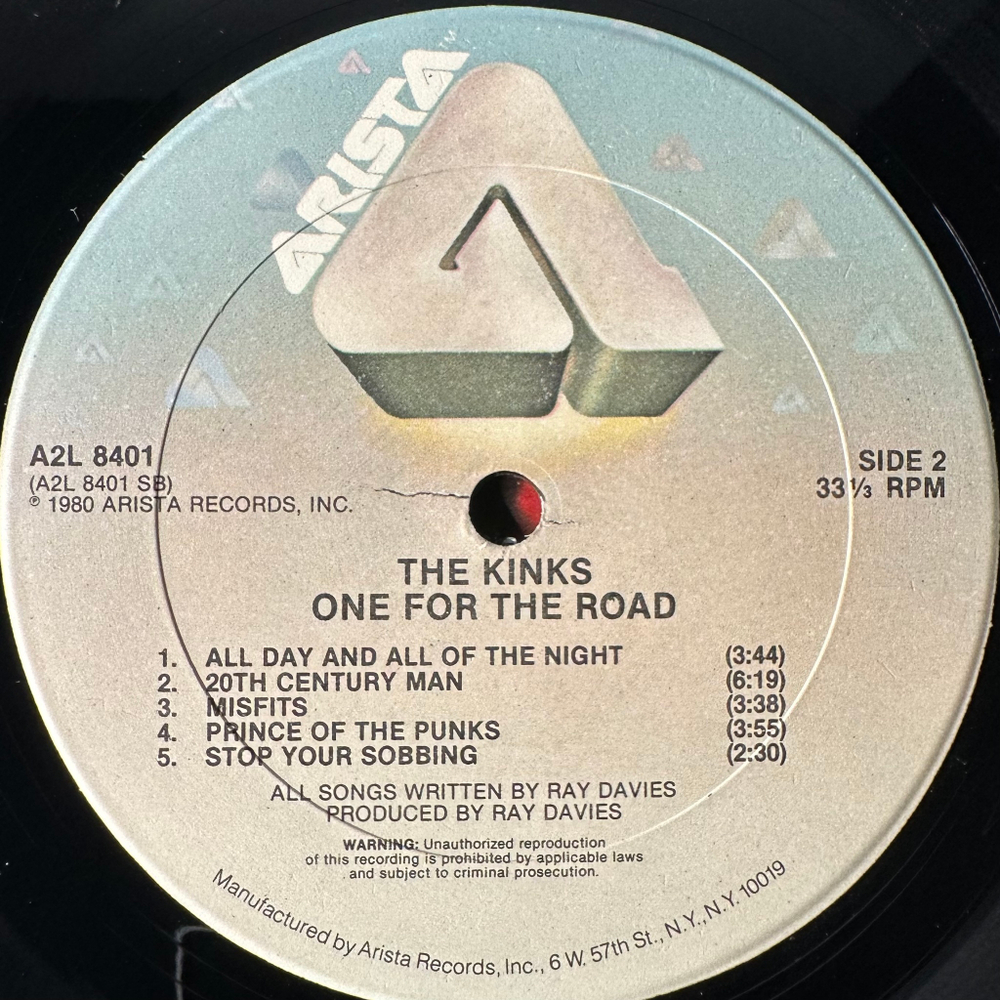 The Kinks ‎– One For The Road 2LP (США 1980г.)