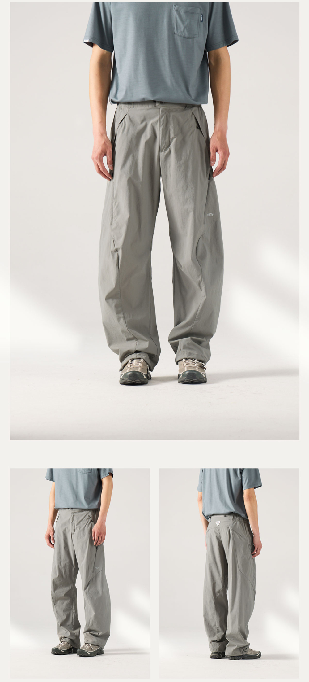 Брюки Nothomme Blue Outdoor Functional Wide-Leg Pants Rock Gray