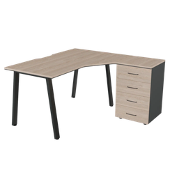 Рабочее место на А-каркасе правое PREGO OFFICE 1400*1400*750 ПОРМ-14АП