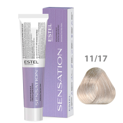 ESTEL Безаммиачная краска для волос SENSATION DE LUXE, 11/17 очень светлый блонд пепельно-коричневый, 60 мл