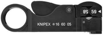 Стриппер для снятия изоляции с коаксиальных кабелей KNIPEX 16 60 05 SB KN-166005SB