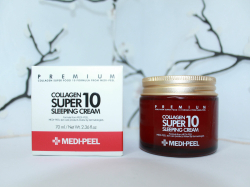 Омолаживающий ночной крем для лица с коллагеном Medi Peel Collagen Super10 Sleeping Cream70 мл.