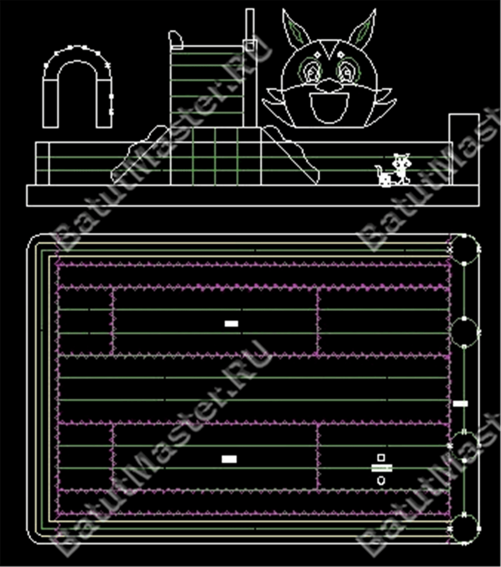 Коммерческий надувной батут "Пасхальный зайчик"