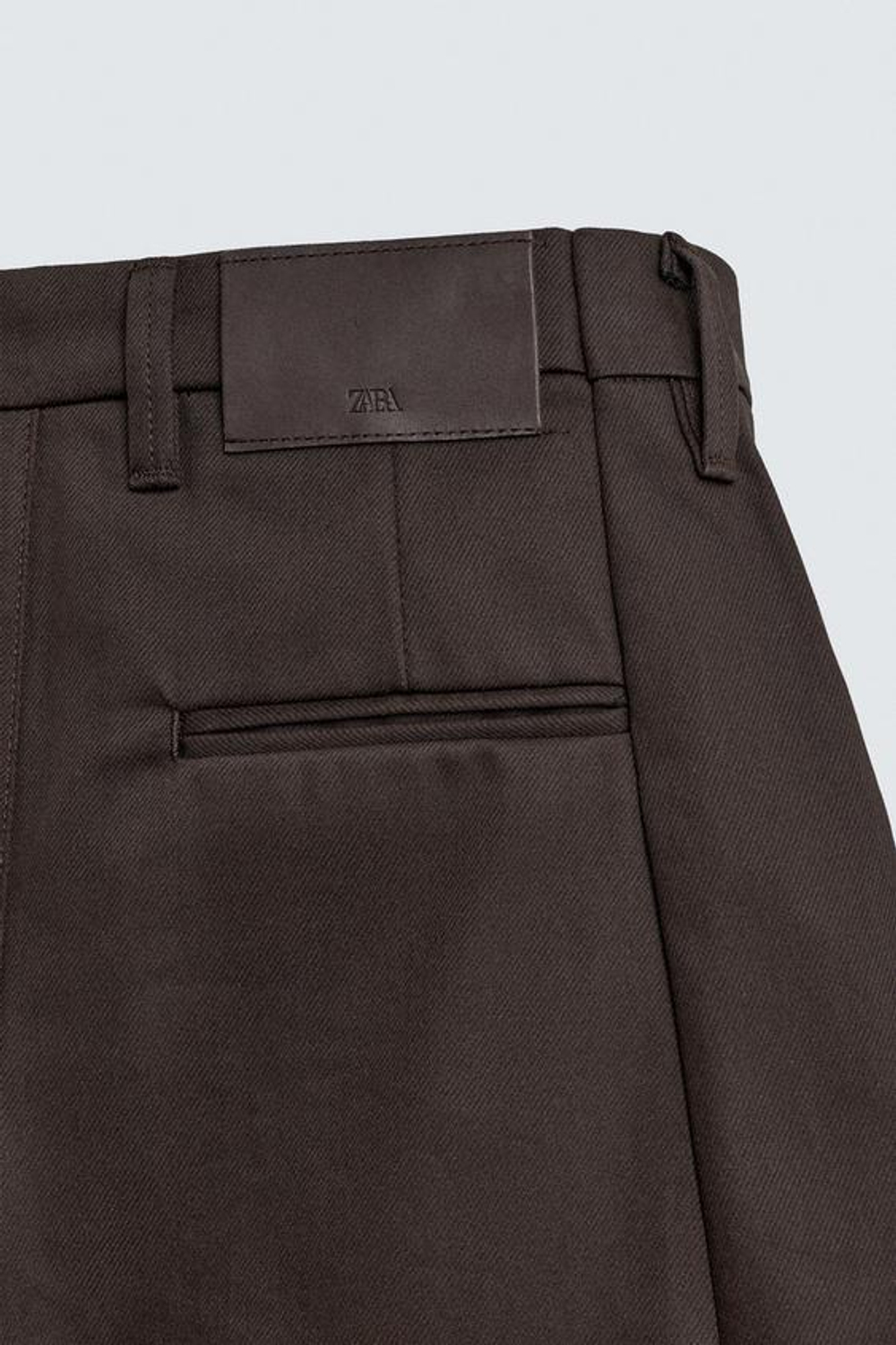 ZARA БРЮКИ ЧИНОС СО СКЛАДКАМИ, ШОКОЛАДНЫЙ