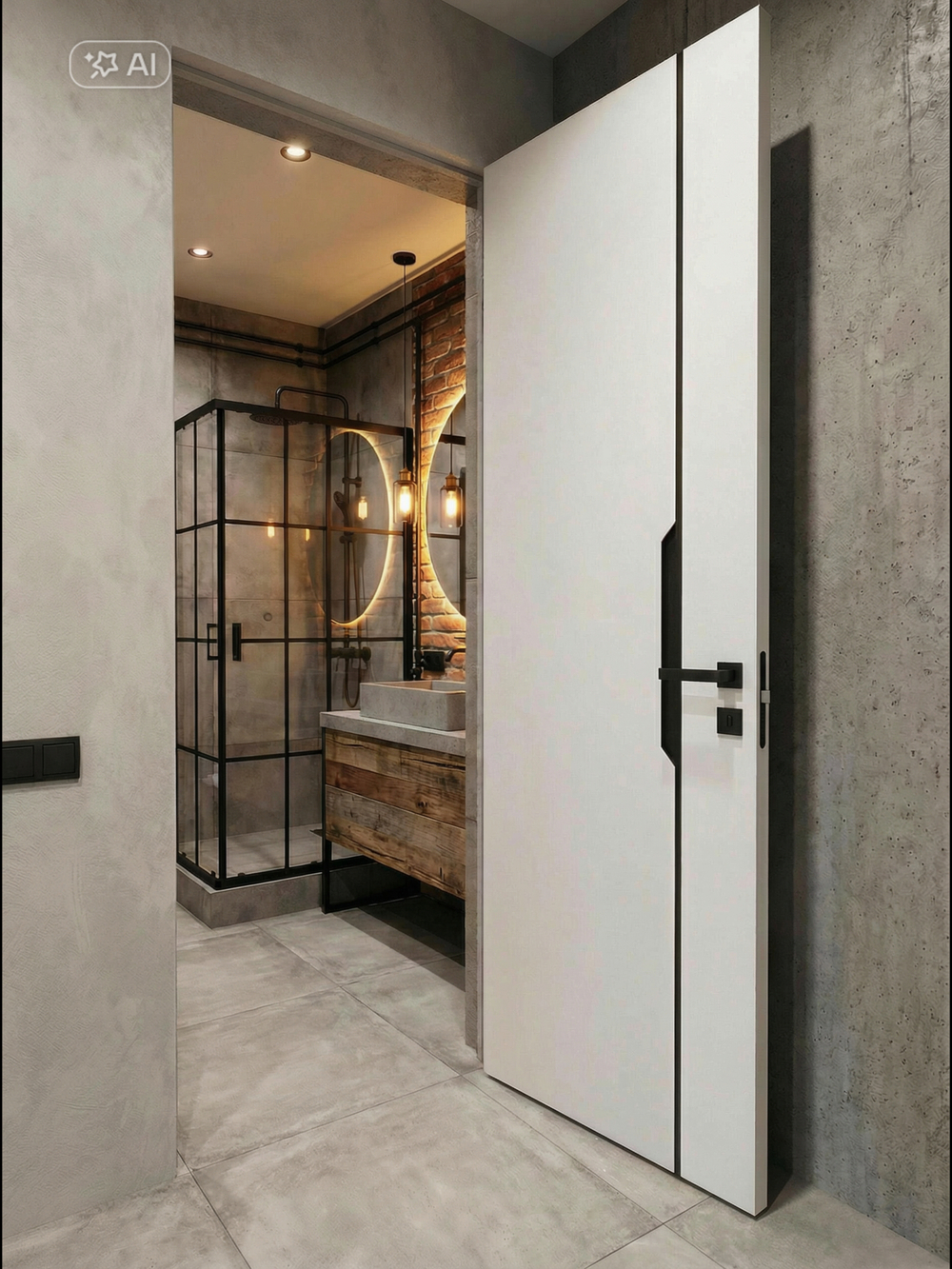 ДГ Vinyl PRO Графика-4 черная кромка Белая